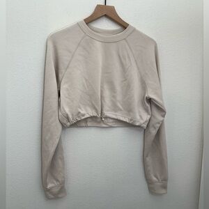 Gilly Hicks Cropped Sweatshirt with Drawstring XS